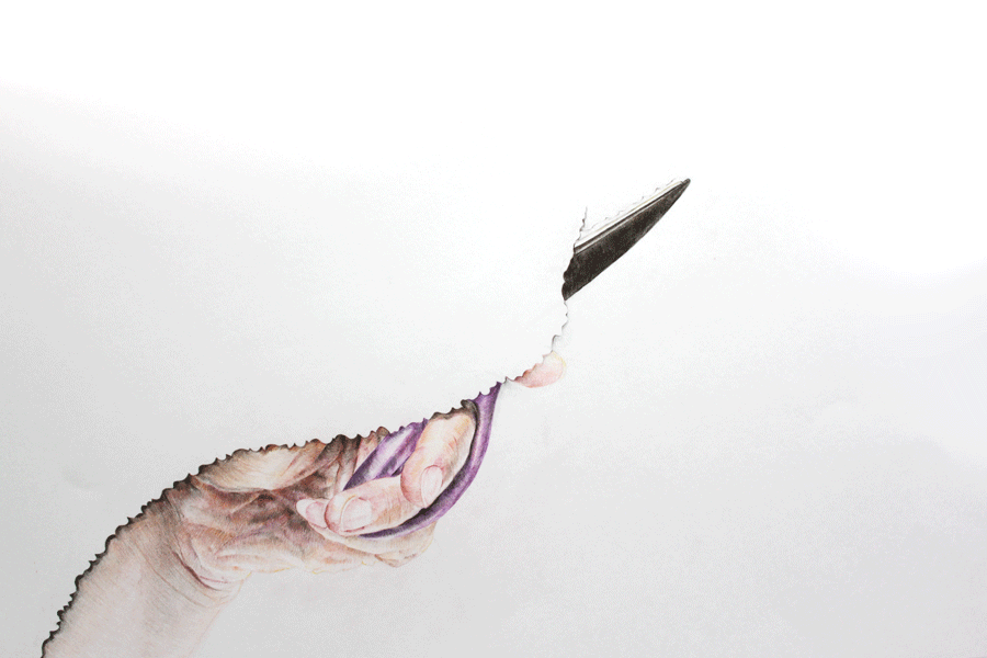 Careful Cutting (Color Pencil, Double-Sided)
